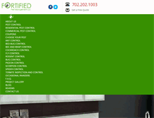 Tablet Screenshot of fortifiedpestmanagement.com